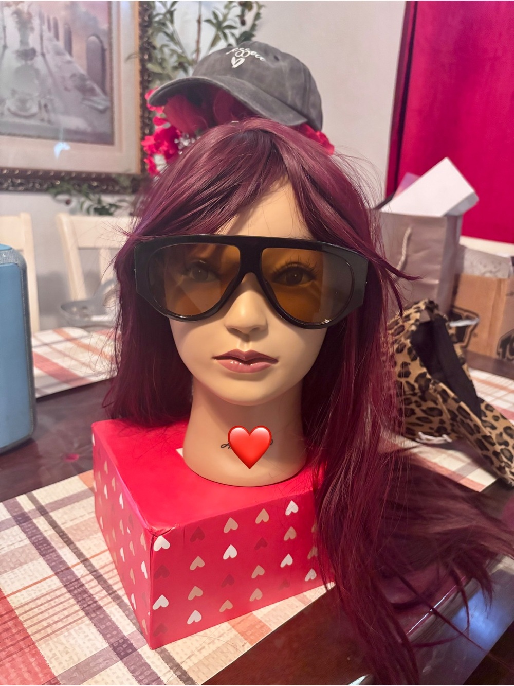 Oversized Brown Lens Black Frame Women's Sunglasses